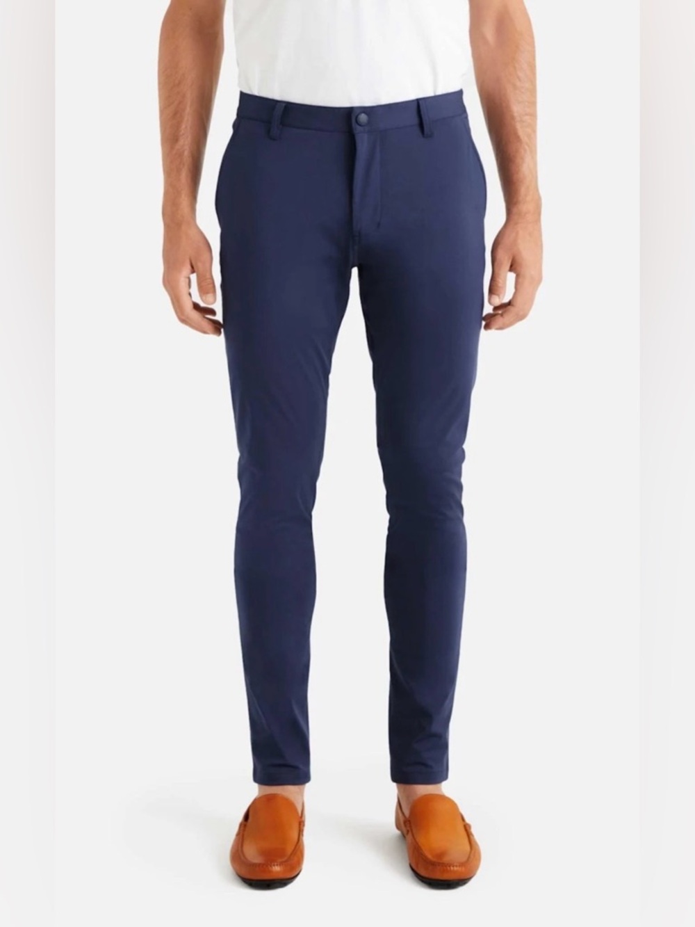Rhone Men's Commuter Pants Skinny Ultra Slim Fit 30 x 33L Hemmable Navy New $138